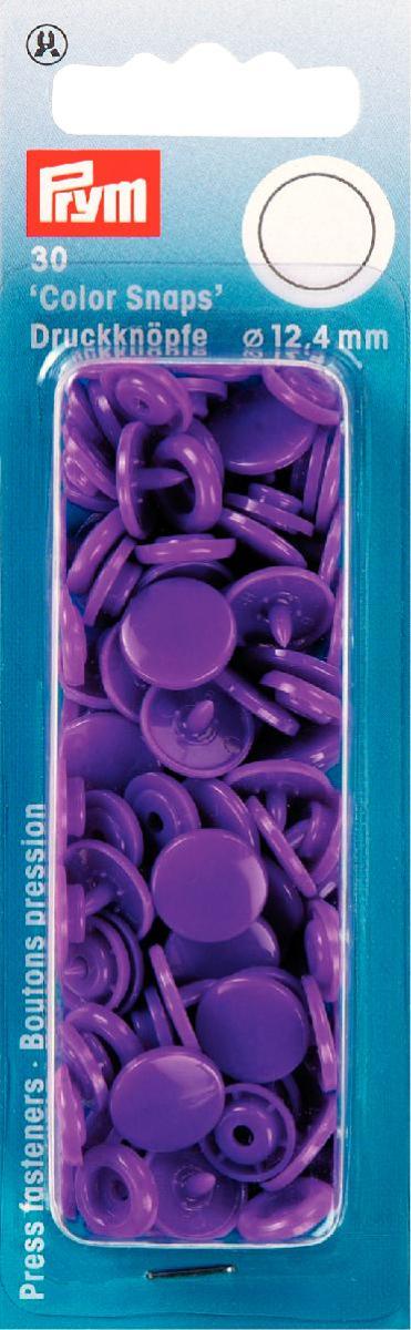 Nähfrei-Druckknöpfe Color Snaps rund 12,4 mm lila 30 Stück