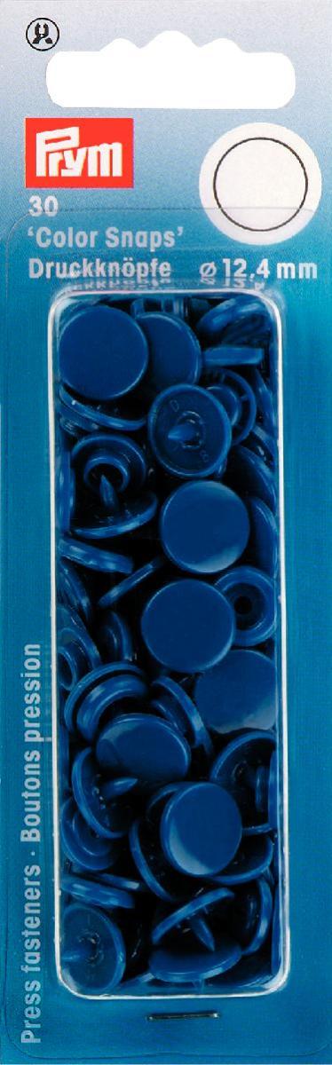 Nähfrei-Druckknöpfe Color Snaps rund 12,4 mm blau 30 Stück