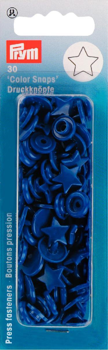 Nähfrei-Druckknöpfe Color Snaps Stern königsblau 30 Stück