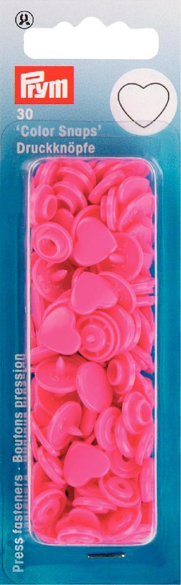Nähfrei-Druckknöpfe Color Snaps Herz pink 30 Stück