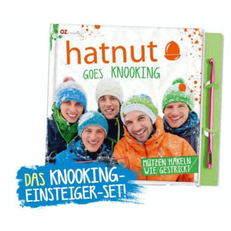 Buch Knooking hatnut 2 - Goes Knooking - Mützen häkeln wie gestrickt inkl. Knooking-Nadel Stärke Nr. 6 23x26 cm