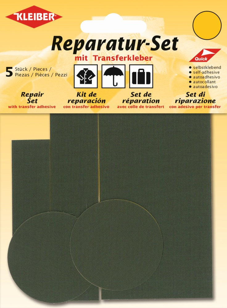 Reparatur-Set selbstklebend 21 oliv 5 Stück