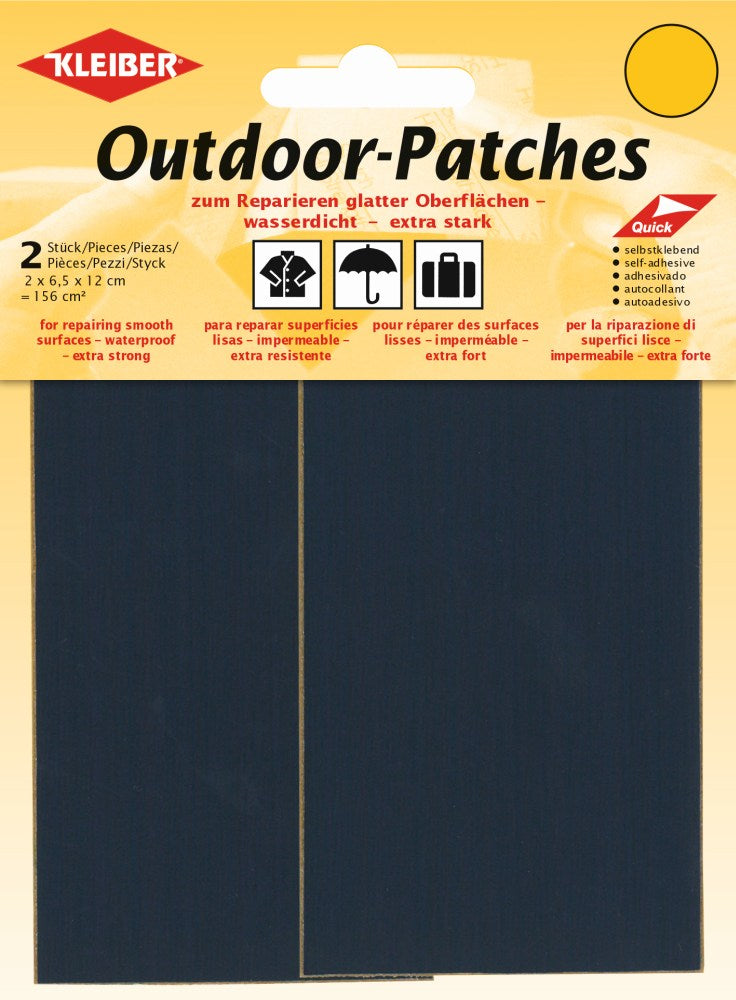 Outdoor-Patches selbstklebend ca. 156 cm² 01 dunkelblau 2 Stück