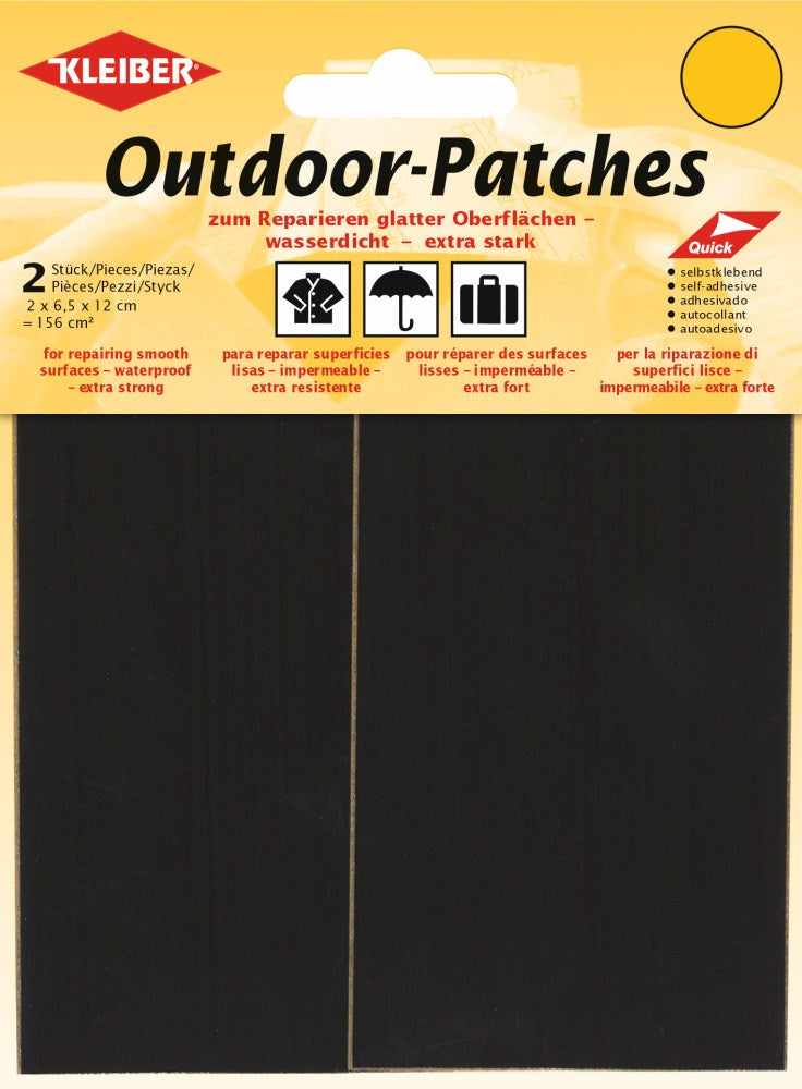 Outdoor-Patches selbstklebend ca. 156 cm² 07 schwarz 2 Stück