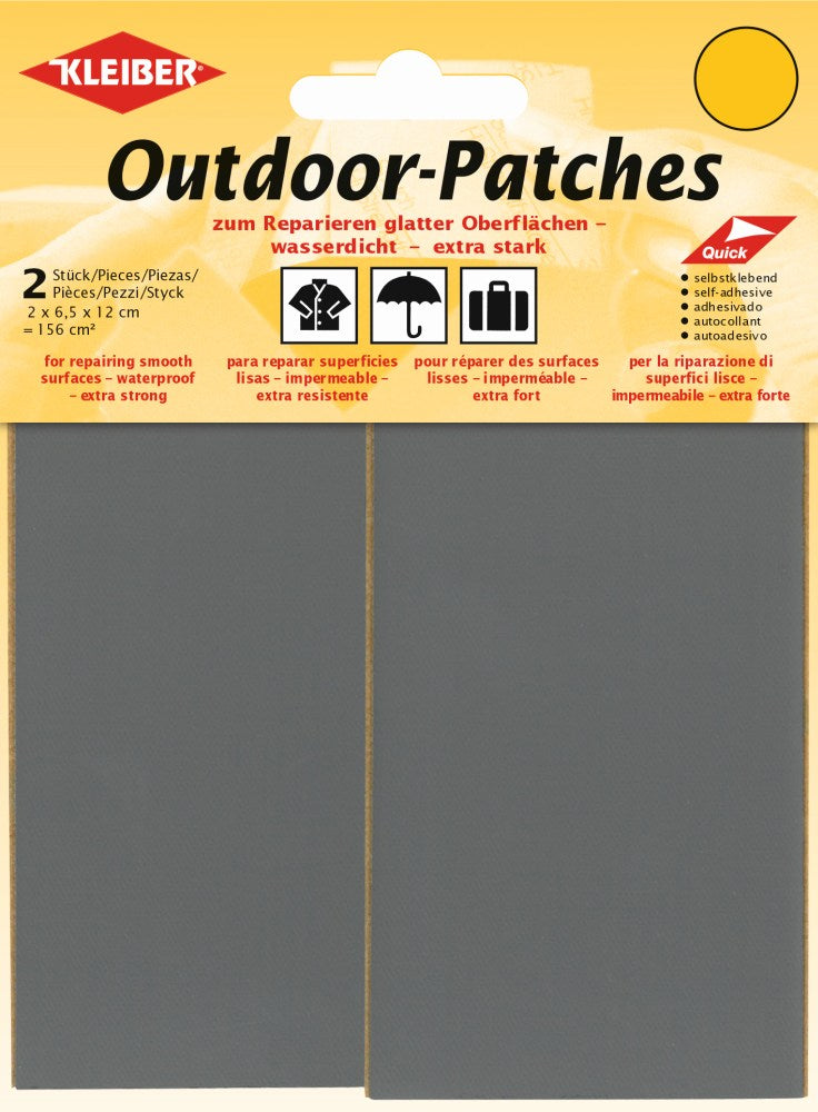 Outdoor-Patches selbstklebend ca. 156 cm² 08 hellgrau 2 Stück