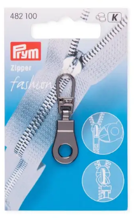 Fashion-Zipper Öse gunmetal