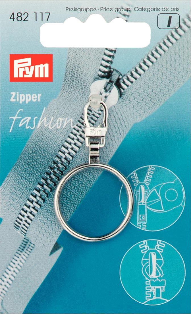 Fashion-Zipper Ring silber