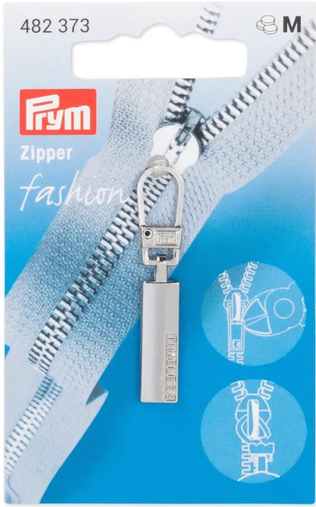 Fashion-Zipper Classic timeless silberfarbig