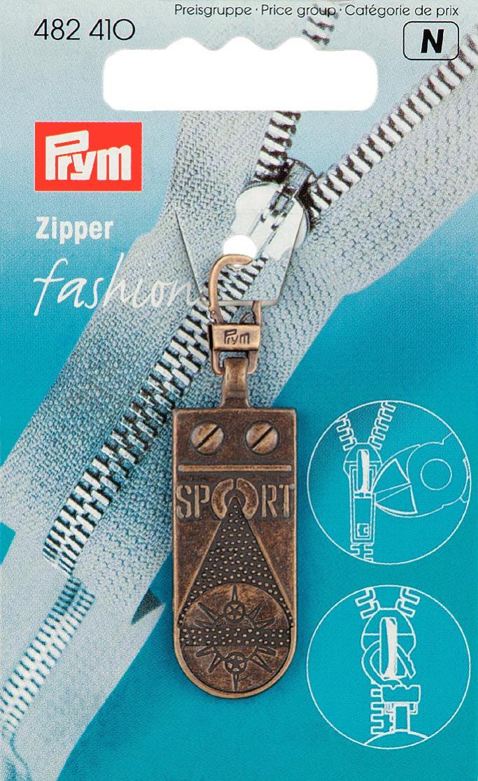 Fashion-Zipper Sportstar altmessing