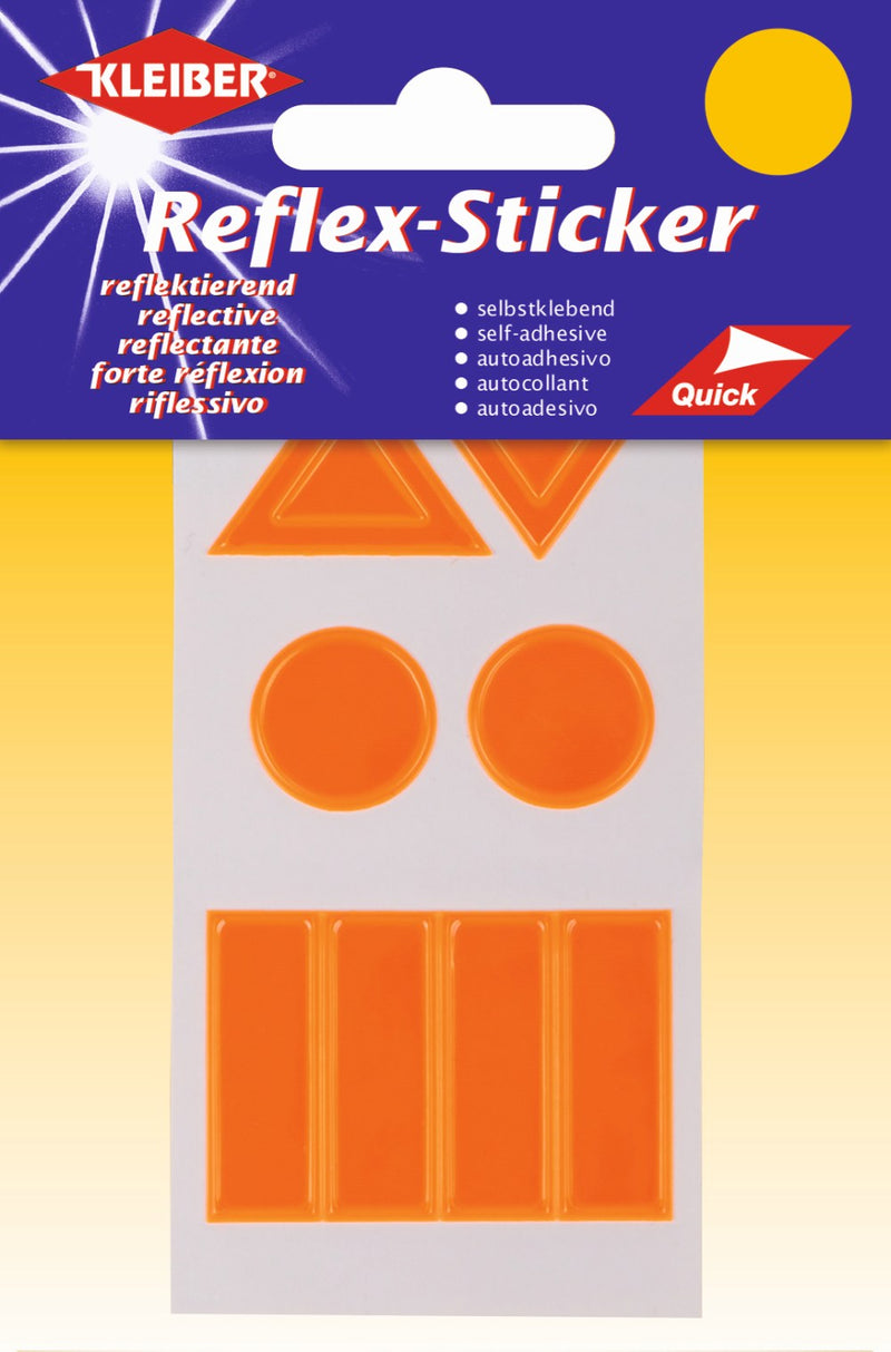 Reflex-Sticker Dreieck/Punkte selbstklebend 26 orange