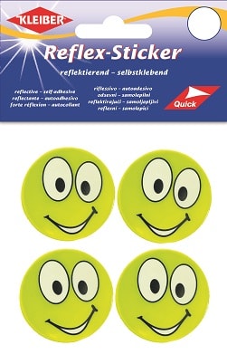 Reflex-Sticker Smileys, gelb