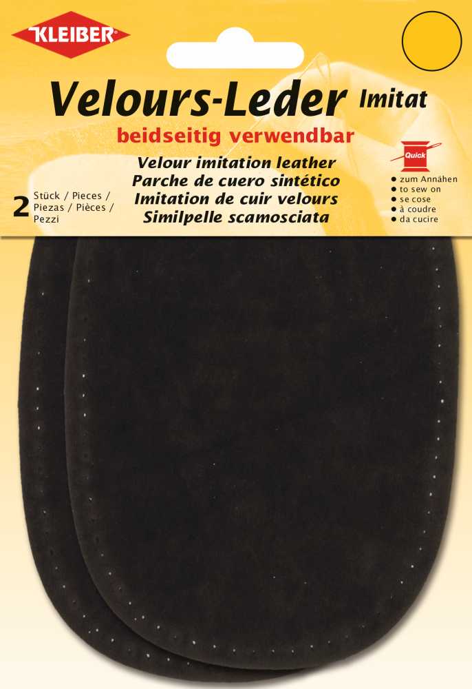 Velour-Leder-Imitat beiseitig verwendbar ca. 10x15 cm 07 khaki 2 Stück