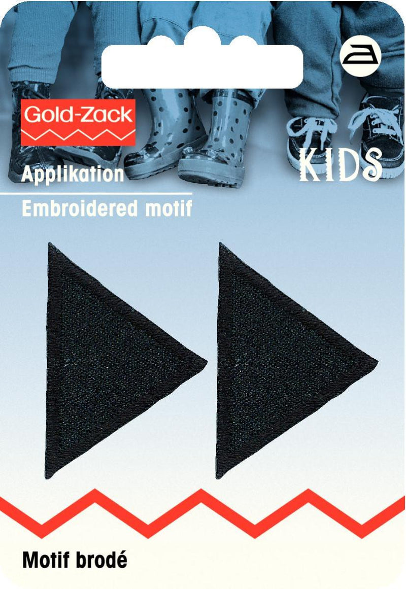 Applikationen - Kids and Hits - aufbügelbar Dreiecke ca. 2,0x4,0 cm schwarz