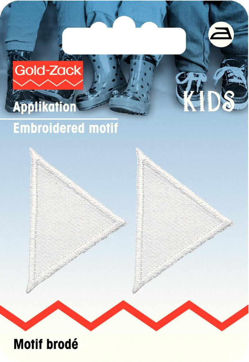 Applikationen - Kids and Hits - aufbügelbar Dreiecke ca. 2,0x4,0 cm weiß