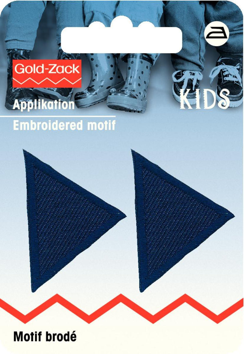 Applikationen - Kids and Hits - aufbügelbar Dreiecke ca. 2,0x4,0 cm dunkelblau