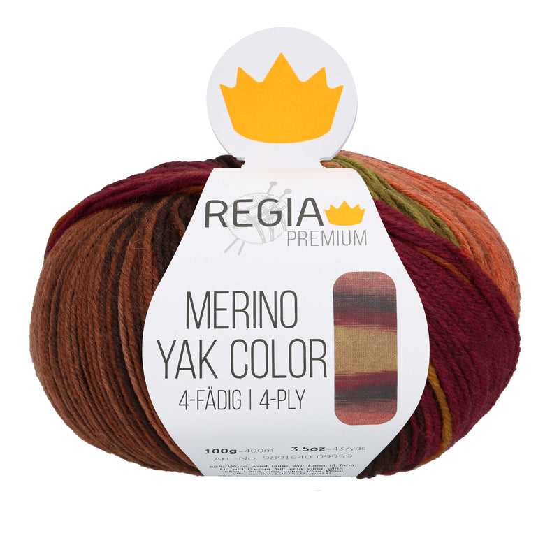 Regia 4fädig PREMIUM Merino Yak Color 100g