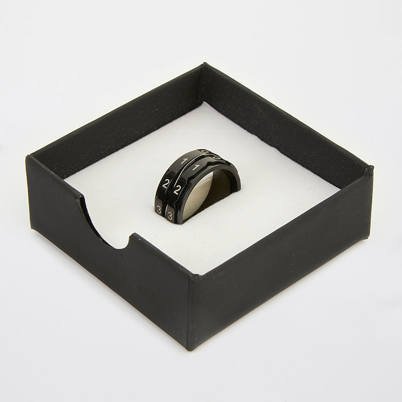 Reihenzähler Ring Black Size Size 12 ( Innendurchmesser 21,4 mm) Black